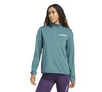 adidas Mujer Terrex Multi Climawarm Half Zip Tech Fleece Jacket, preloved Teal, L