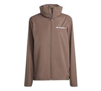 adidas Mujer Terrex Multi Essentials 2 Layer Rain Jacket, Earth Strata, M