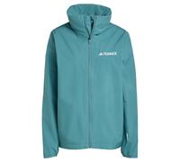 adidas Mujer Terrex Multi Essentials 2 Layer Rain Jacket, Preloved Teal, M