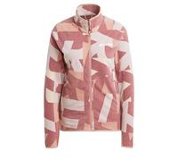 adidas Mujer Terrex Multi Printed Full Zip Fleece Jacket, Wonder Beige/Burgundy, S