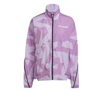 adidas Mujer Terrex Multi Printed Wind Jacket, Preloved Purple/Powder Plum, S