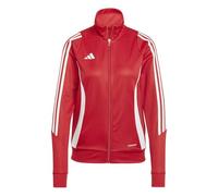 adidas TIRO24 - Chaqueta de entrenamiento para mujer, color rojo y blanco, talla L