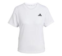 adidas Mujer Train Essentials 3-Stripes Workout T-Shirt, White/Black, XS