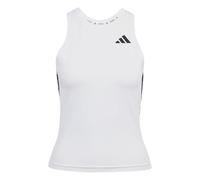 adidas Mujer Train Essentials 3-Stripes Workout Tank Shirt, White/Black, L