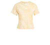 adidas Mujer Train Essentials AOP Flower Tie-Dye tee, Crystal Sand/Semi Spark, S