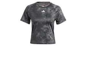 Adidas Mujer Train Essentials AOP Flower Tie-Dye tee, Grey Five/Carbon, XS