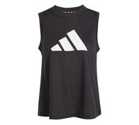 adidas Mujer Train Essentials Big Performance Logo Training Tank Top Shirt, Black/White, XXL
