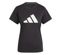 adidas Mujer Train Essentials Big Performance Logo Training tee, Black/White, L