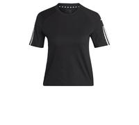 adidas Mujer Train Essentials Train Cotton 3-Stripes Crop tee, Black/White, S