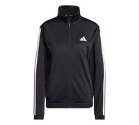 adidas Mujer Tricot 3-Stripes Tracktop Sweatshirt, Black/Clear Pink, XXL