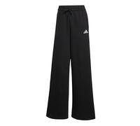adidas Mujer Women 3-Stripes Fleece Wide Pants, Black, S