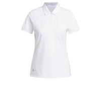 adidas Mujer Women's Solid Performance Short Sleeve Polo Shirt, White, XL