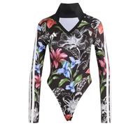 adidas Mujer X Farm Rio Bodysuit Shirt, Black/Cream White/Multicolor, L