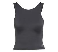 adidas Mujer Yoga Cropped Tank with Inner Shelf, Black, M