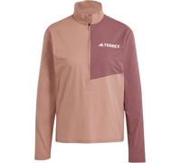 Adidas - Multi Half Zip Longsleeve Tee W Warm Clay para Mujer - Talla S - Rosa Rosa S