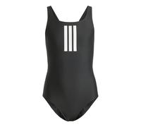 adidas Niñas 3-Stripes Swimsuit Kids, Black/White, 4-5 Years