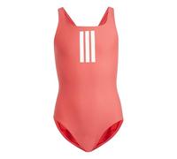 adidas Niñas 3-Stripes Swimsuit Kids Swimwear, Semi Lucid Red/White, 5-6 Years