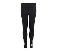 adidas Niñas AEROREADY 3-Stripes High-Rise 7/8 Optime Pocket Tights, Black / White, 11-12 Years