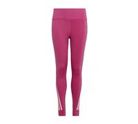 adidas Niñas AEROREADY 3-Stripes High-Rise 7/8 Optime Pocket Tights, Semi Lucid Fuchsia/White, 13-14 Years
