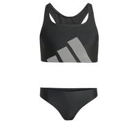 adidas Niñas Big Logo C-Back Bikini Set, Black, 5-6 Years