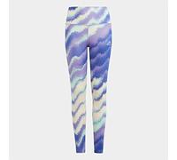 adidas Niñas Dance AEROREADY High-Waisted Printed Tights, Bliss Orange/Easy Green/Violet Fusion/Semi Lucid Blue, 14-15 Years