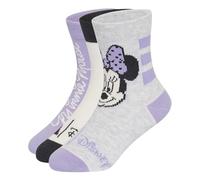 adidas Niñas Disney Minnie Mouse Socks Socks, light grey heather/magic lilac/off white, 4-5 Years
