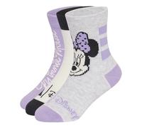 adidas Niñas Disney Minnie Mouse Socks Socks, light grey heather/magic lilac/off white, S