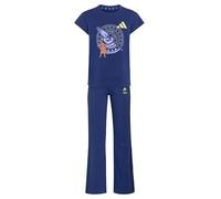 adidas Niñas Disney T-Shirt & Leggings Set Track_Suit, dark blue/Semi Frozen Lemon, 9-10 Years