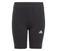 adidas Niñas Essentials 3-Stripes Cotton Bike Tights, Black/White, 14-15 Years