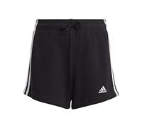 Adidas Niñas Essentials 3-Stripes Shorts, Black/White, 11-12 Years
