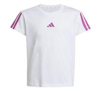 Adidas Niñas Essentials T-Shirt, White/Semi Lucid Fuchsia, 13-14 Years