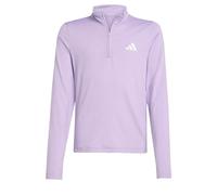 adidas Niñas Goto PZ 1/4 Zip Longsleeve tee, White/Powder Plum, 13-14 Years