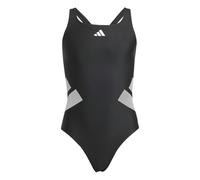 adidas Niñas Logo C-Back Swimsuit Kids Swimwear, Black/White, 4-5 Years