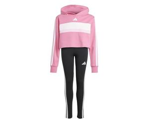 adidas Niñas SEASONAL ESSENTIALS TIBERIO 3 STRIPES FLEECE LEGGINGS SET