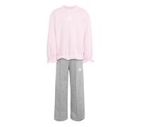 adidas Niñas Seasonals Ruffles Sweatset Little Girls Track_Suit, clear pink/white, 5-6 Years