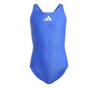 adidas Niñas Solid Small Logo Swimsuit, Semi Lucid Blue/White, 7-8 Years