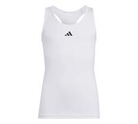 adidas Niñas Techfit Tank Shirt, White/Black, 9-10 Years