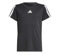 adidas Niñas Train Essentials 3-Stripes Shirt, Black/White, 11-12 Years