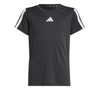 adidas Niñas Train Essentials 3-Stripes T-Shirt, Black/White, 11-12 Years