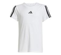adidas Bambine e Ragazze Train Essentials 3-Stripes T-Shirt, White/Black, 13-14 Years