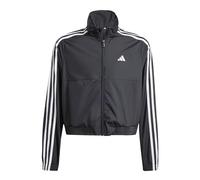 adidas Niñas Train Essentials Full-Zip Hoodie Kids, Black/White, 11-12 Years
