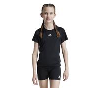 adidas Niñas Train Essentials Regular Fit Logo Training Junior Girls Shirt, Black/White, 5-6 Years