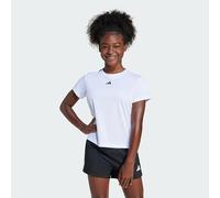 adidas Niñas Train Essentials Regular Fit Logo Training Junior Girls Shirt, White/Black, 11-12 Years