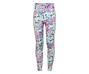adidas Niñas Train Essentials Seasonal AEROREADY Printed High-Waisted 7/8 Training Tights, Ecru Tint / Blue Dawn / Semi Lucid Fuchsia / Lucid Blue, 11-12 Years