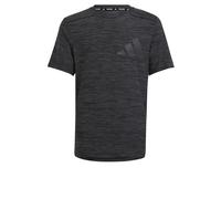 adidas Niños AEROREADY Heather tee, Grey Six/Black, 11-12 Years