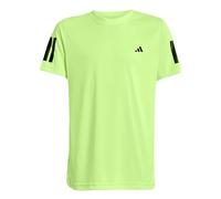 adidas Niños Boys Club Tennis 3-Stripes T-Shirt, Lucid Lemon, 9-10 Years