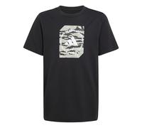 adidas Niños Camo Box Junior Boys Tshirt, Black, 11-12 Years