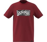 adidas Niños Camo Linear Junior Boys Graphic tee, Better Scarlet, 7-8 Years