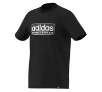adidas Niños Camo Linear Junior Boys Graphic tee, Black, 9-10 Years
