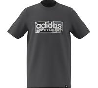 adidas Niños Camo Linear Junior Boys Graphic tee, Grey Five, 10-11 Years